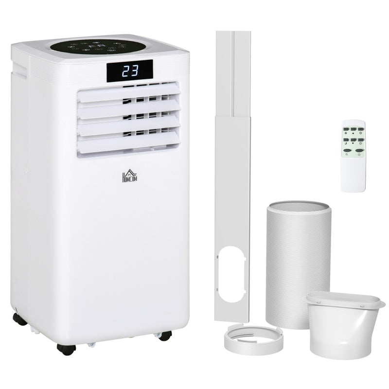 HOMCOM 10000 BTU Air Conditioning Unit, 3-in-1 Portable Air Conditioner, Dehumidifier, Cooling Fan with Remote Control, Digital Display, 2 Speeds, 24H Timer, Window Venting Kit, 22m2