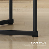 HOMCOM Set of Two Marble-Effect Nest of Tables - Black Marble Effect