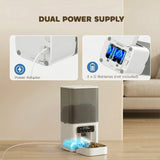 PawHut Programmable Automatic Cat Feeder with Timer Up to 6 Meals Per Day, 10s Voice Recorder, Portion Control