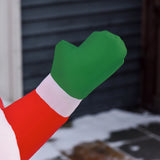 HOMCOM 8ft Christmas Inflatable Decoration with Santa Claus on Snowman Hot Air Balloon, Blow Up Xmas Decor for Outdoor Indoor with LED Lights