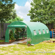 Outsunny 4 x 3 x 2m Greenhouse Replacement Cover ONLY Winter Garden Plant PE Cover for Tunnel Walk-in Greenhouse with Roll-up Windows Door Outdoor, Green