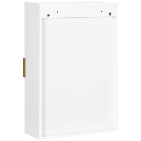 kleankin Bathroom Wall Cabinet, Over Toilet Storage Cupboard with Adjustable Shelves for Hallway, Living Room, White