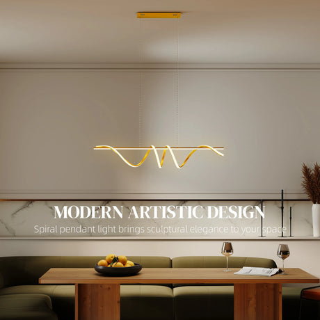 HOMCOM Pendant Light with 3 Colour Temperatures - Gold Tone