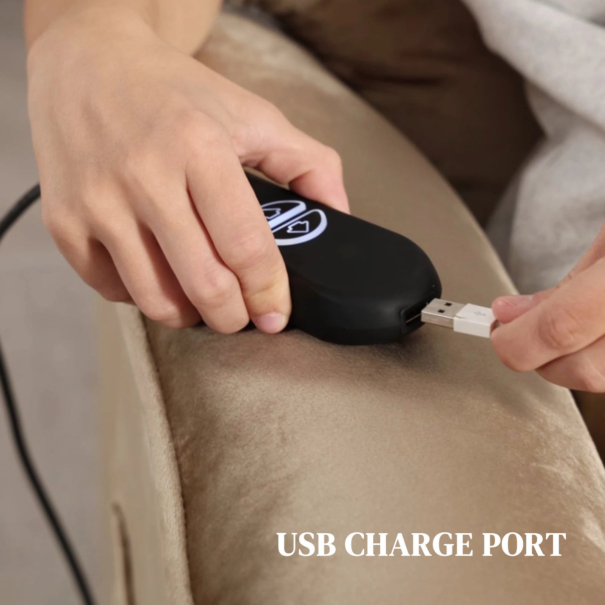 HOMCOM Velvet-Feel Electric Lift Recliner Chair - Brown