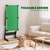 SPORTNOW 104cm Folding Mini Pool Table Set with 2 Cues, 16 Balls, Chalk, Triangle, Brush, Green