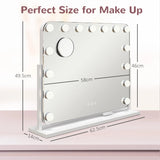 HOMCOM 14 LED bulb Tabletop Makeup Mirror, with Adjustable Settings