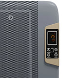 HOMCOM Mica Electric Space Heater, Portable Heater for Home with 2 Heat Settings, Living Room, Study, Garage, Adjustable Temperature 18-30C, 1000W/2000W, Grey