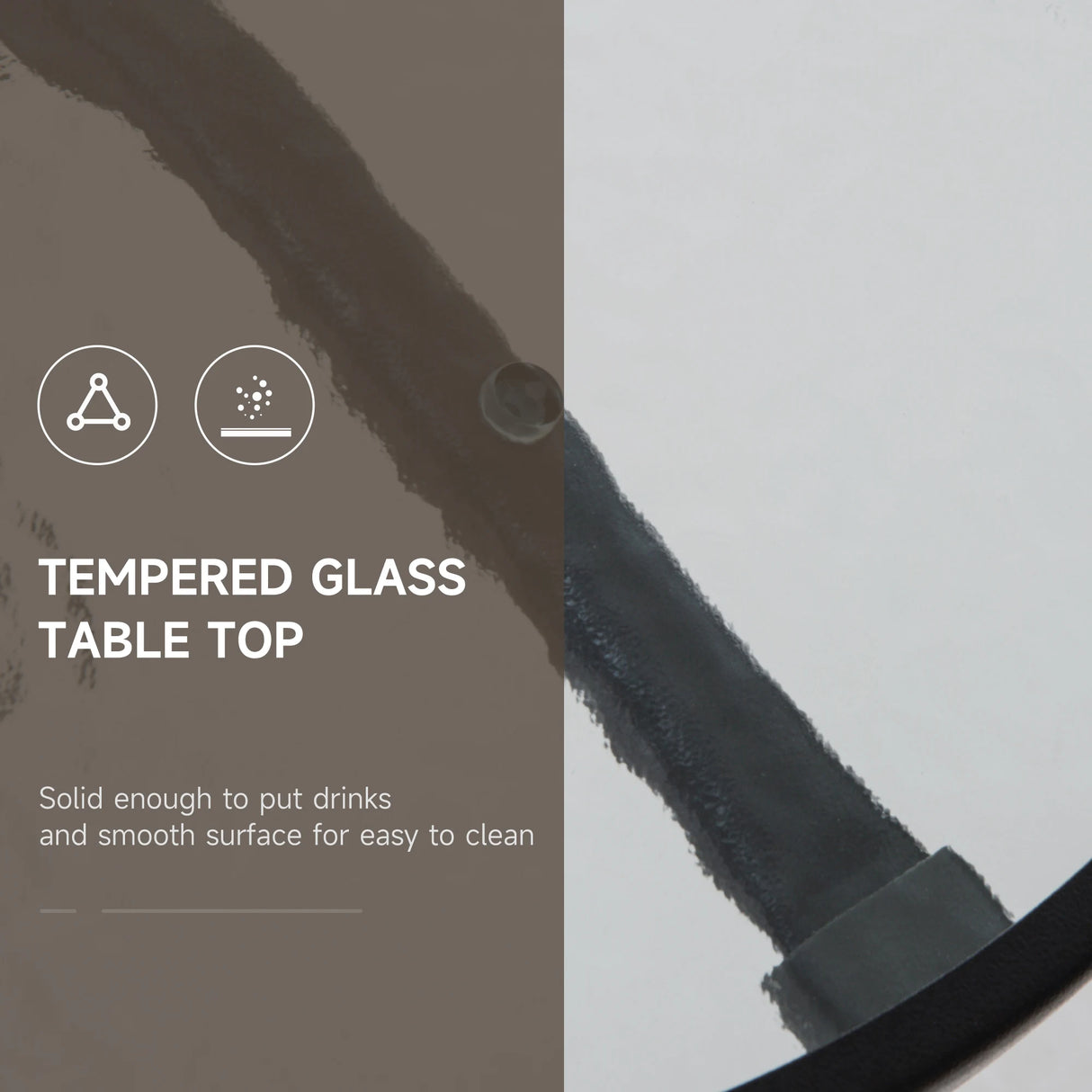 Outsunny 3 Piece Outdoor Bistro Set, Patio Conversation Furniture Set with 2 Folding Backrest Adjustable Armchairs and Glass Top Coffee Table, Brown