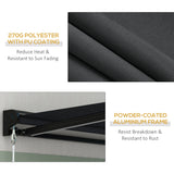 Outsunny 2 x 2.5m Electric Awning, with LED Light Strips - Grey