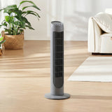 HOMCOM Tower Fan for Bedroom Cooling, 75cm Electric 70 Oscillating with 3 Speed Settings, Standing Floor Fan, Grey