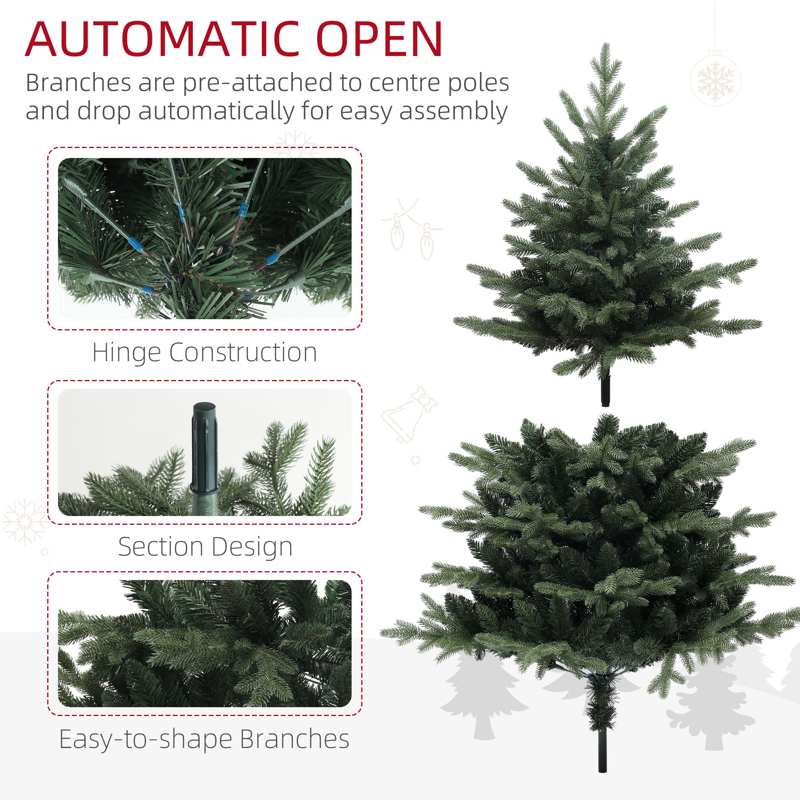 HOMCOM 5ft Artificial Spruce Christmas Tree - Green