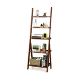 5-Tier Bamboo Ladder Shelf for Home Use-Brown