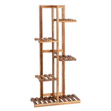 Wooden plant stand with 5 tiers
