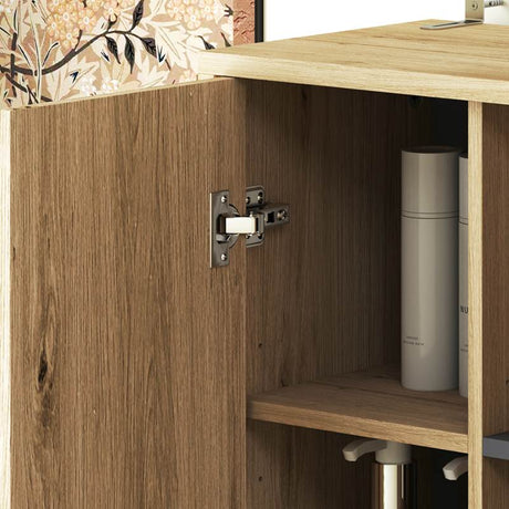 HOMCOM Multi-Storage Slim Bathroom Cabinet - Wood-Effect