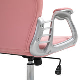 Vinsetto Office Chair Ergonomic 360 Swivel PU Diamante Padded Base 5 Castor Wheels for Home Work Pink