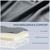 HOMCOM Massage Recliner Armchair, PU Leather Recliner Chair, Grey