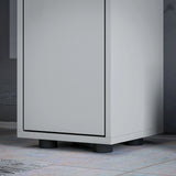 kleankin 180cm Slim Bathroom Cabinet, with Drawer, Shelves and Cupboards - Grey