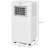 HOMCOM 7,000 BTU Mobile Air Conditioner for Room up to 26m2, with Dehumidifier, 24H Timer, Wheels, Window Mount Kit