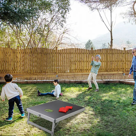 Cornhole Set with Foldable Design & Side Handle for Easy Movement