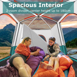 6/8/10-Person Camping Tent with Porch and Rainfly-S