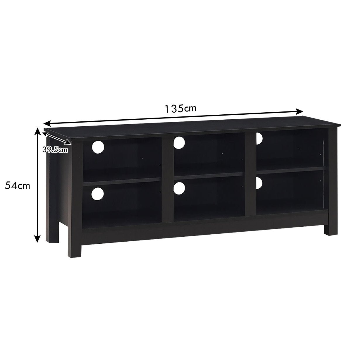 60 Inch  Entertainment TV Stand Cabinet-Black