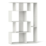 6-Cube Open-back Geometric Bookshelf with Anti-tip Kits-White