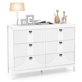 Modern Style Chest of 6-Drawers Home Storage Buffet Cabinet Sideboard-White