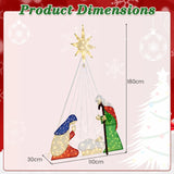 6 Feet Lighted Nativity Scene Holy Family Set Christmas Decoration