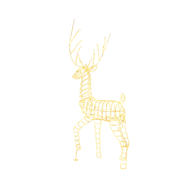 186 cm Pre-Lit Christmas Reindeer with 300 Warm White LED Lights