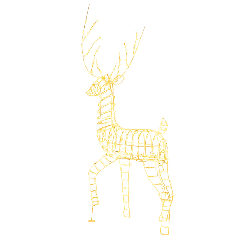 186 cm Pre-Lit Christmas Reindeer with 300 Warm White LED Lights