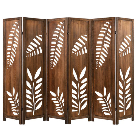 4/6 Panel 170cm Folding Room Divider with Double Action Metal Hinges-6-Panel