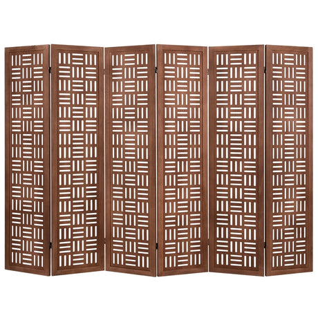 4/6 Panel Room Divider with Double Action Metal Hinges-6-Panel