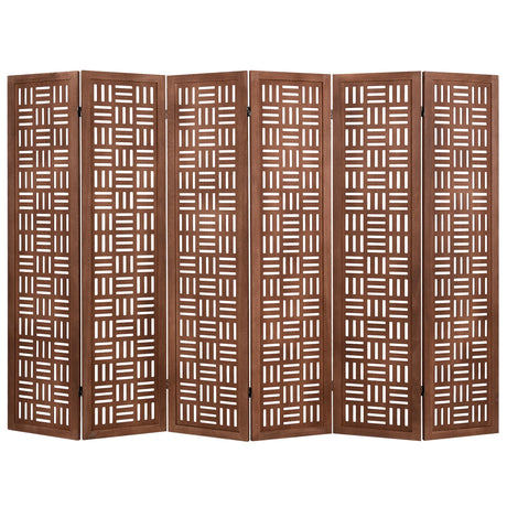 4/6 Panel Room Divider with Double Action Metal Hinges-6-Panel