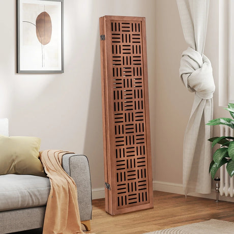 4/6 Panel Room Divider with Double Action Metal Hinges-6-Panel