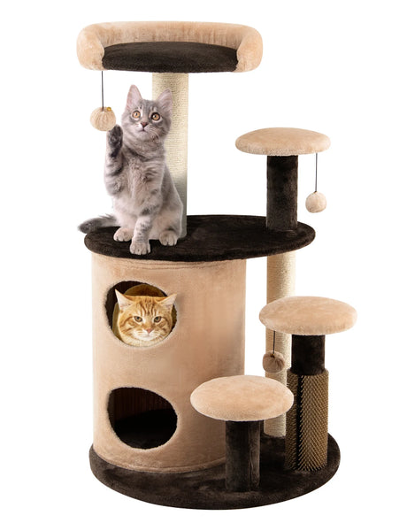6-Tier Cat Tree Tower with Scratching Posts for Pet