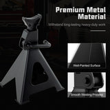 6 Ton 13000 lbs Capacity Metal Car Lifting Stands with 14-23 Inch Adjustable Height
