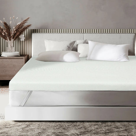 Memory Foam and Pressure Relief Mattress Topper with Washable Cover-Size 3