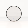 60 CM Round Bathroom Mirror with LED Lights and Anti-Fog Design-Black