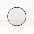 60 CM Round Bathroom Mirror with LED Lights and Anti-Fog Design-Black