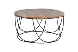 Giner and Colomer - Mango Wood & Metal Base Coffee Table (80 cm)