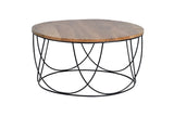 Giner and Colomer - Mango Wood & Metal Base Coffee Table (80 cm)