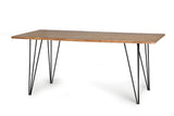 Giner and Colomer - Acacia Wood Dining Table With Metal Legs (2.6 cm Top, 160 cm)