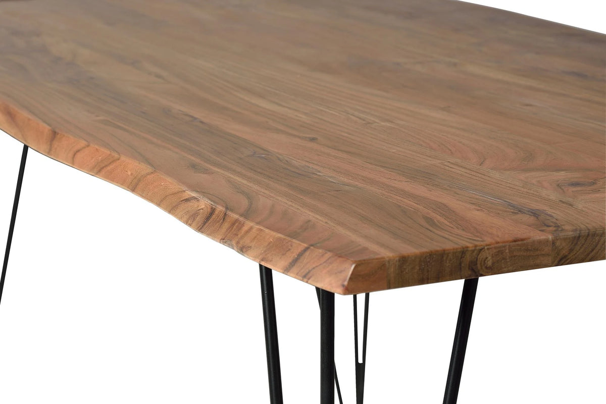 Giner and Colomer - Acacia Wood Dining Table With Metal Legs (2.6 cm Top, 160 cm)