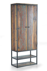 Giner and Colomer - Recycled Wood & Metal 2-Door Cabinet With Shelves