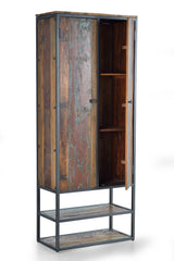 Giner and Colomer - Recycled Wood & Metal 2-Door Cabinet With Shelves