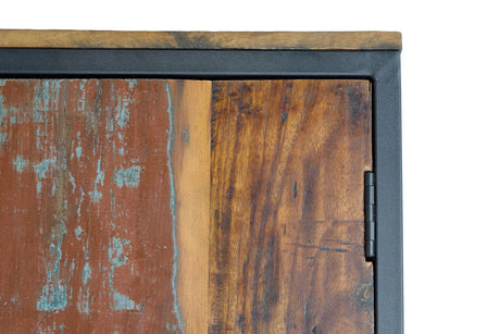 Giner and Colomer - Recycled Wood & Metal 2-Door Cabinet With Shelves