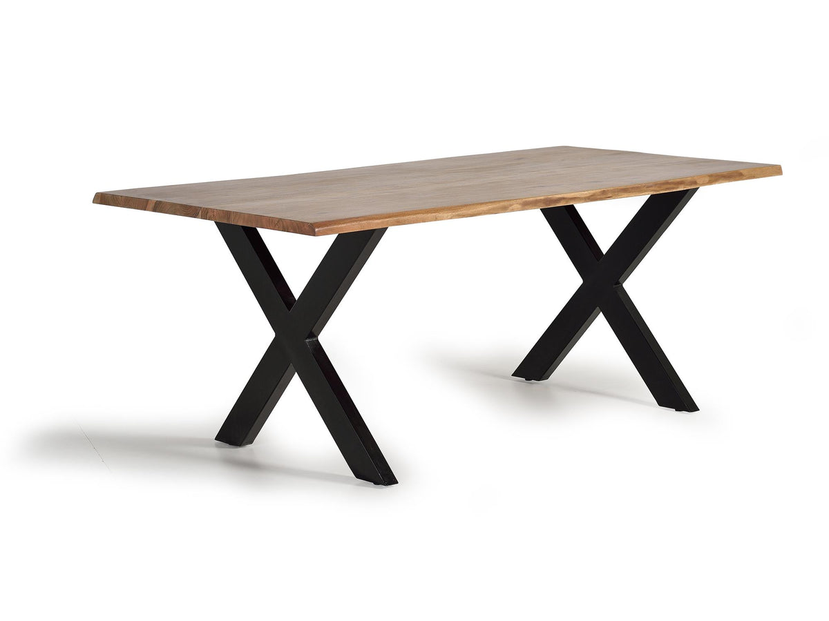 Giner and Colomer - Acacia Wood & Metal Dining Table (180 x 100)