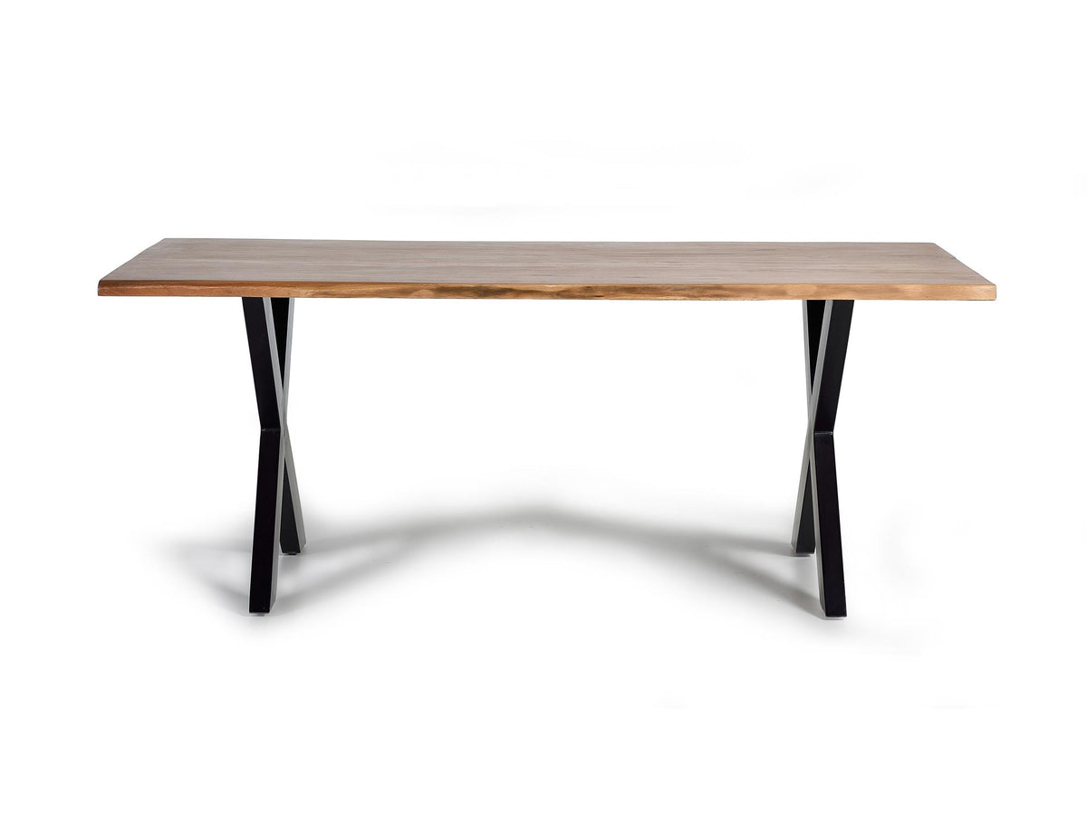 Giner and Colomer - Acacia Wood & Metal Dining Table (200 x 100)