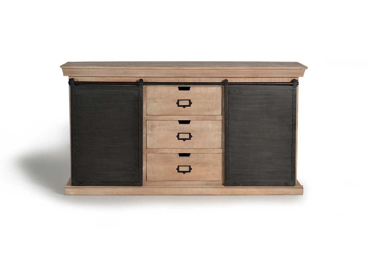 Giner and Colomer - Mango Wood & Metal Sideboard (3 Drawers, 2 Doors)