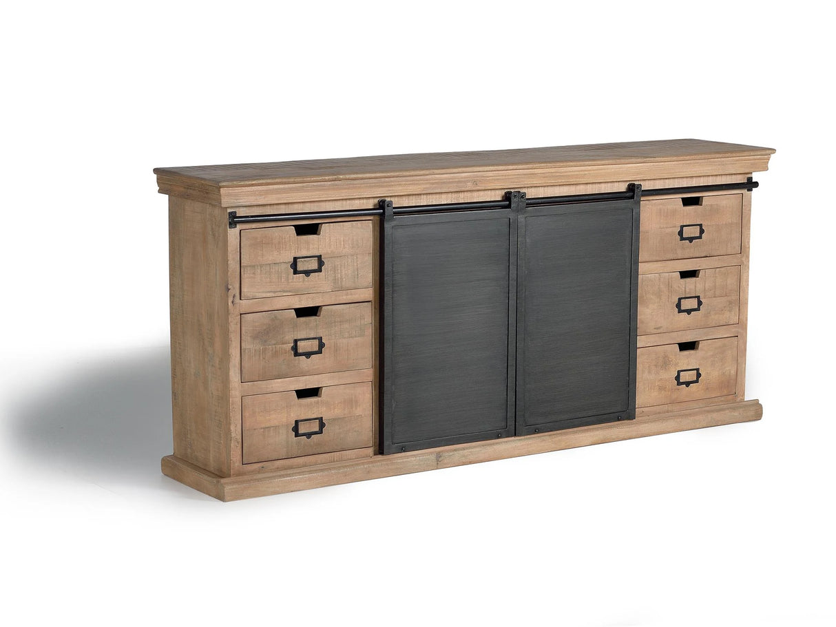 Giner and Colomer - Mango Wood & Metal Sideboard (6 Drawers, 2 Doors)